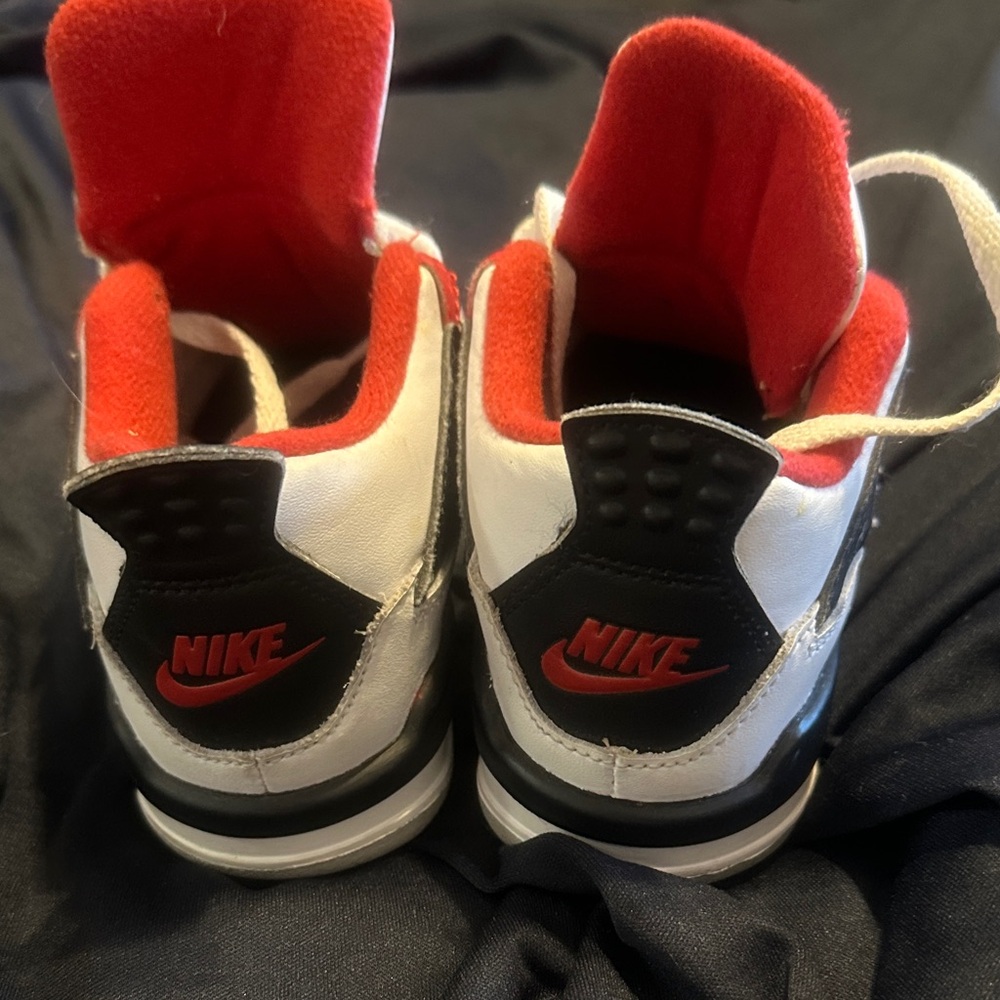Jordan Kids Red and White Sneakers - Picture 4 of 6